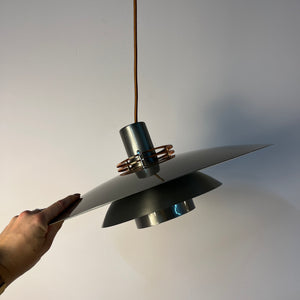 Große Lamellenlampe Leto silber kupfer von Top Lamper
