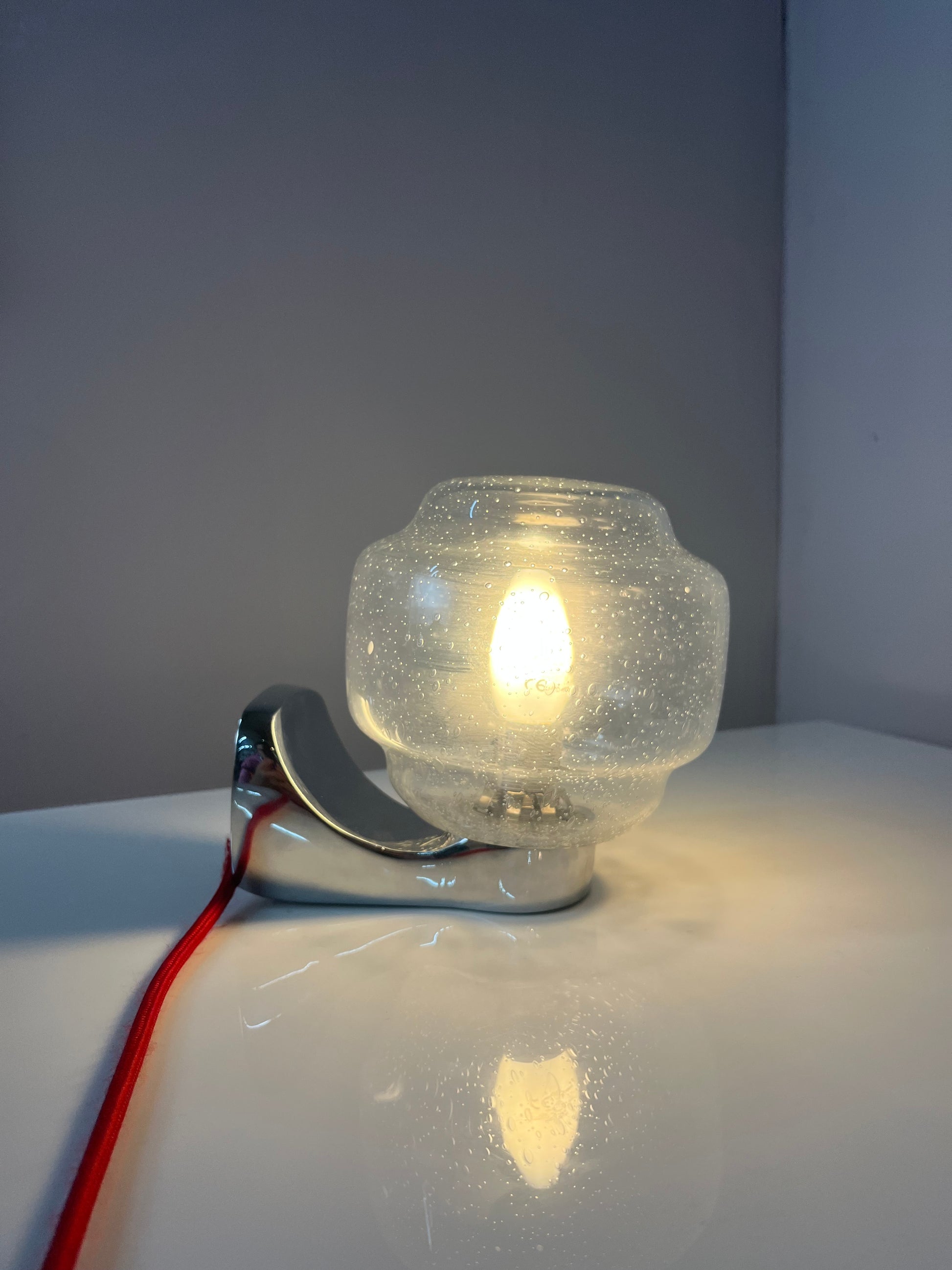 Wandlampe Einschlussglas Chrom von Novus in Originalverpackung