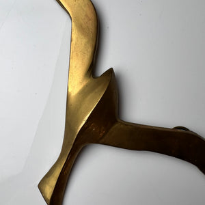 Wanddeko Schwalbe Messing