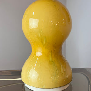 Tischlampe gelb Glas von Doria
