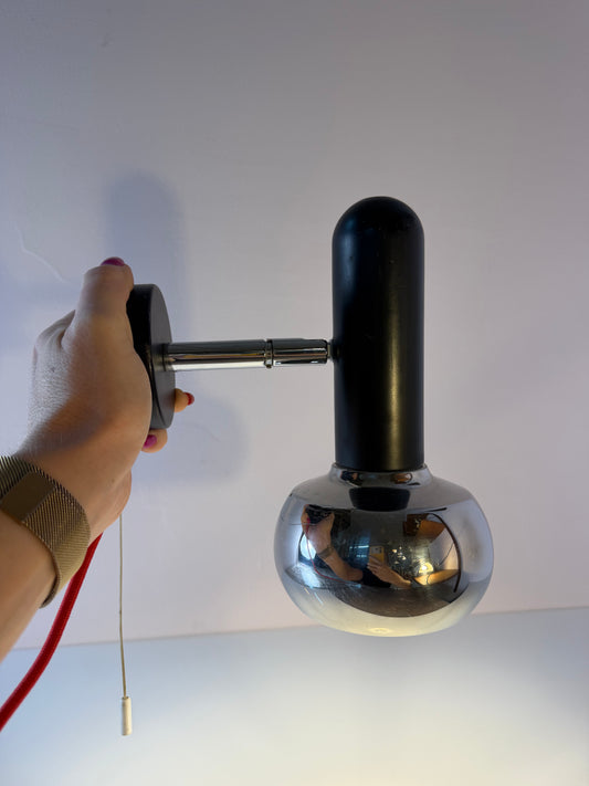Wandlampe schwarz Chrom von Simon & Schelle (Sische)