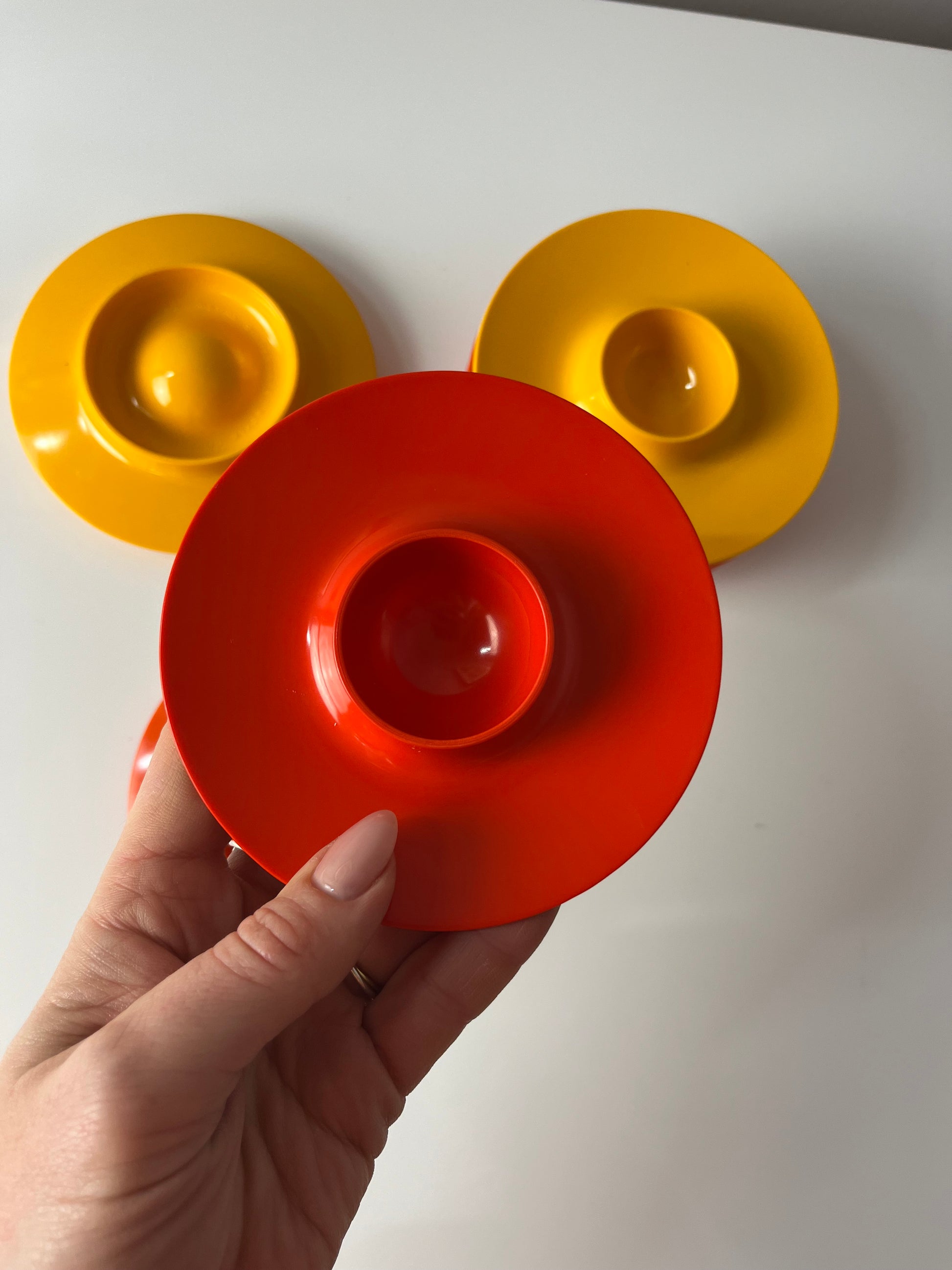 Set: 6x Eierbecher gelb orange rot von Mepal