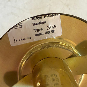9-flammiger Kronleuchter Type 2645 Messing Opalglas von Aloys Fischer Sundern