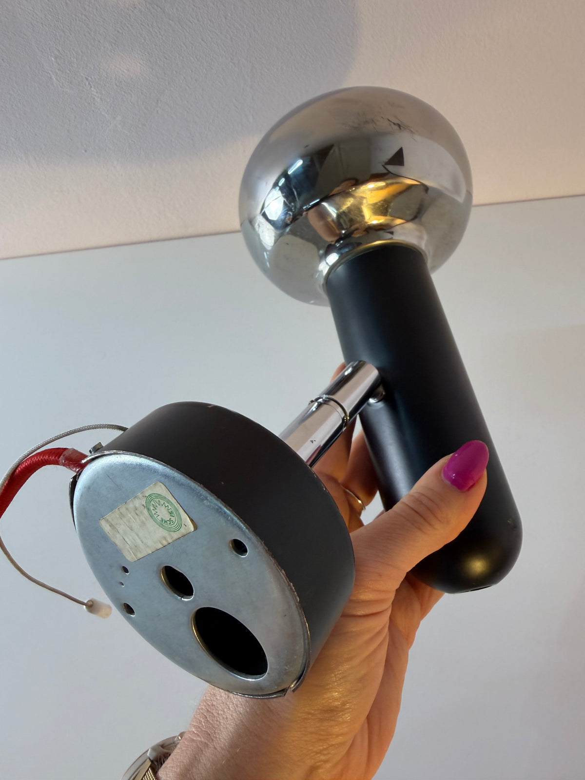 Wandlampe schwarz Chrom von Simon & Schelle (Sische)
