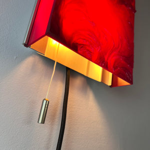 Wandlampe rot von Uwe Mersch 70er