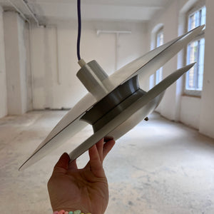Lamellenlampe lila silber aus Dänemark