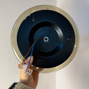 Kleine Wandlampe Futura Rauchglas Messing von Koch & Lowy für Peill & Putzler