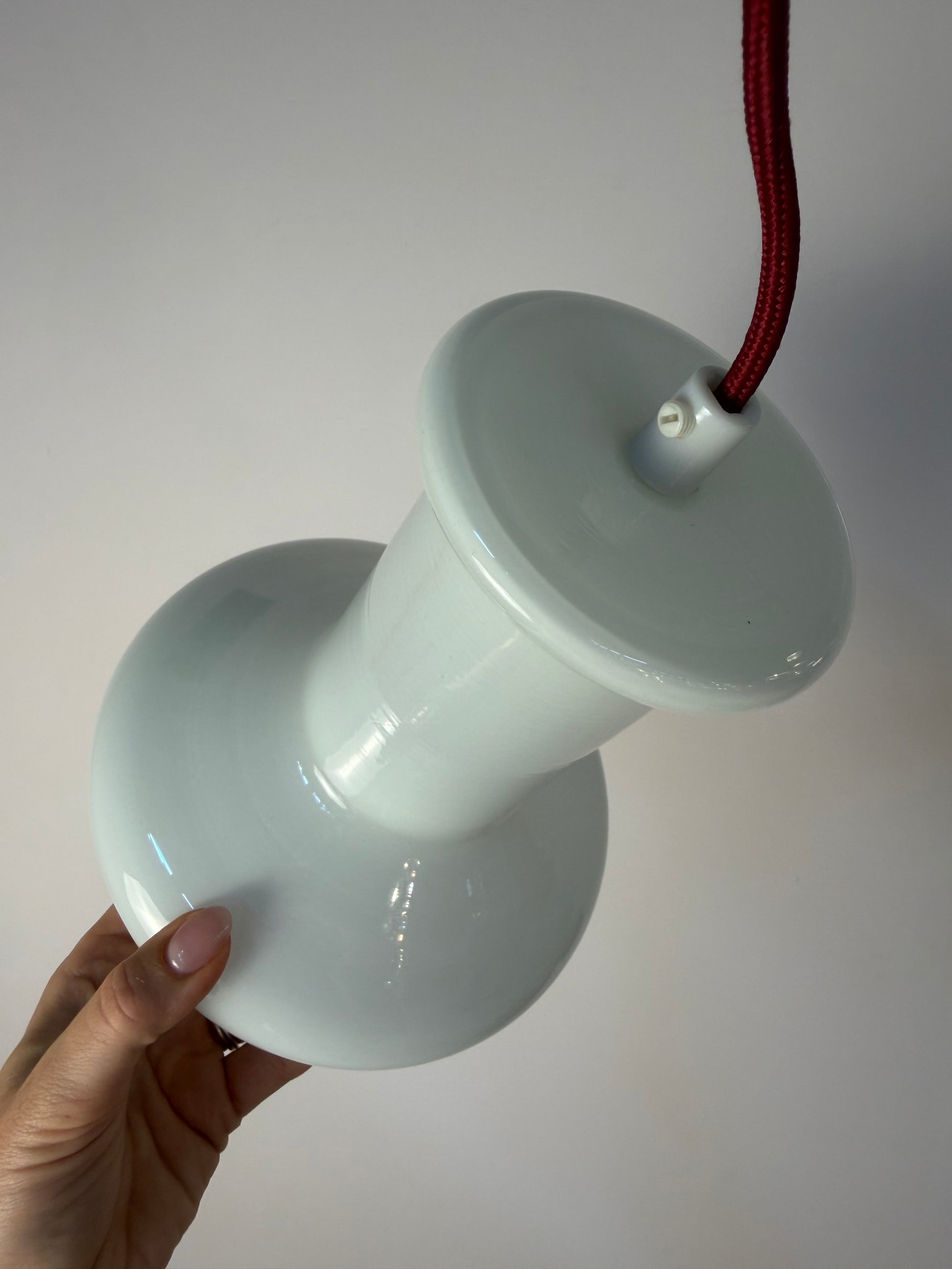 Hängelampe weiß glänzend Glas von Lyskær