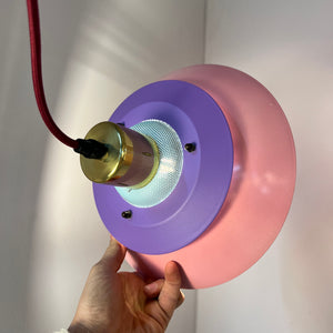 Lamellenlampe neu lackiert mint rosa lila aus Dänemark