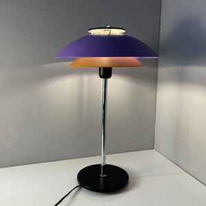 Tischlampe neu lackiert lila ocker aus Dänemark