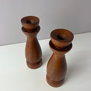 Set: 2x Kerzenständer Teak