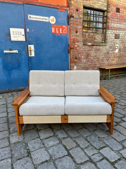 2-Sitzer Sofa beige grau Safari Style