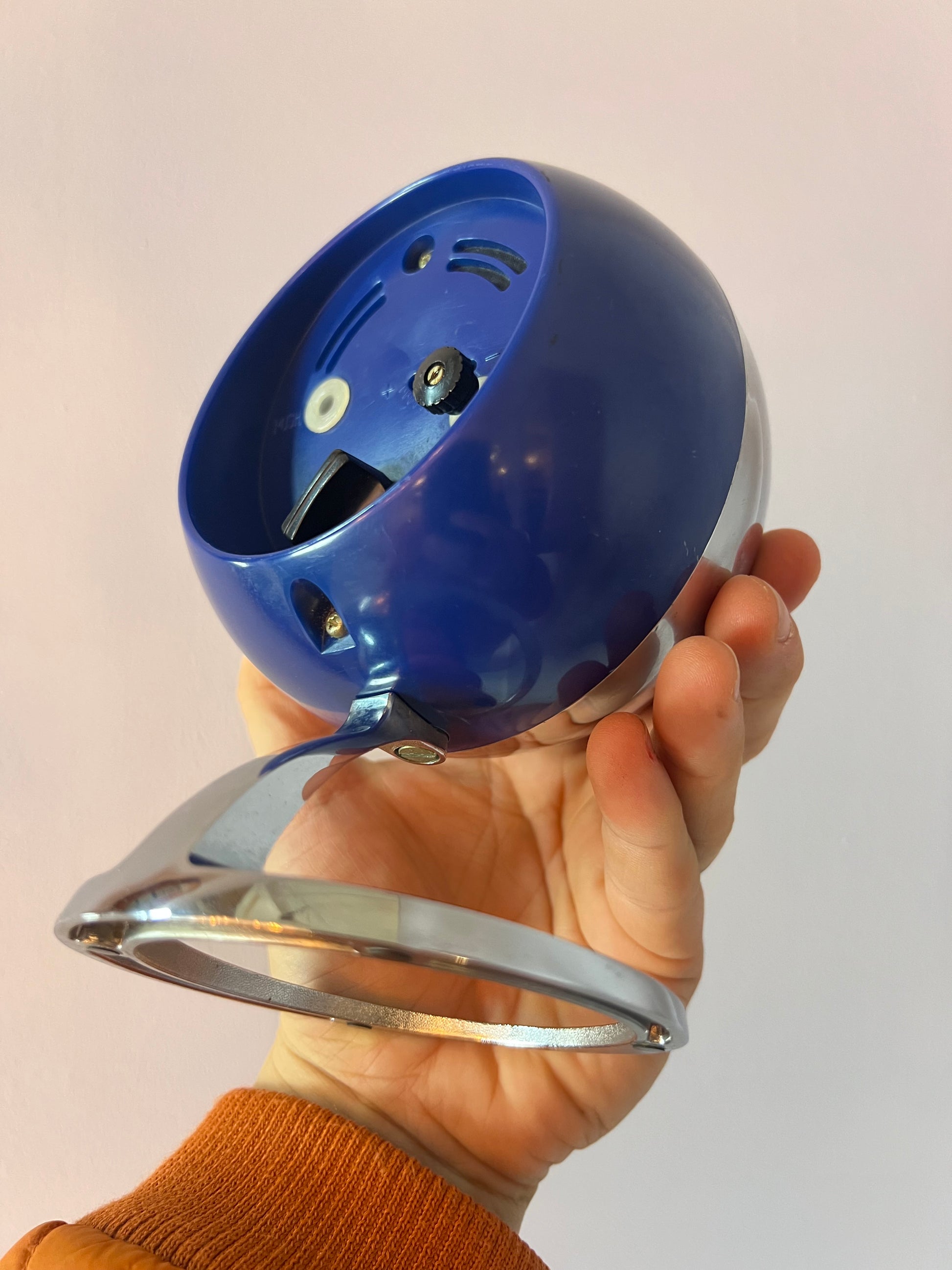 Wecker "2 Jewels" blau silber von Garant 70er Jahre