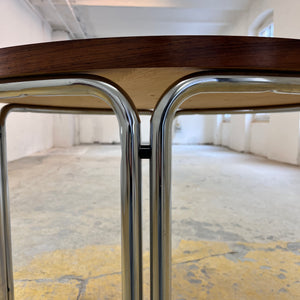 Runder Esstisch Palisander & Chrom