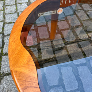 Couchtisch Teak Rauchglas