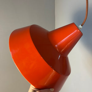 Industrielampe orangerot Metall