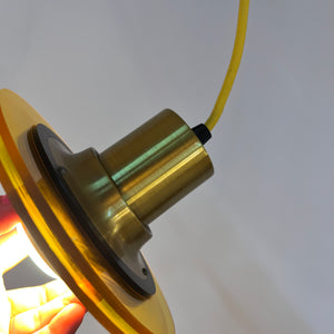 Lamellenlampe Messing Kunststoff Dänemark