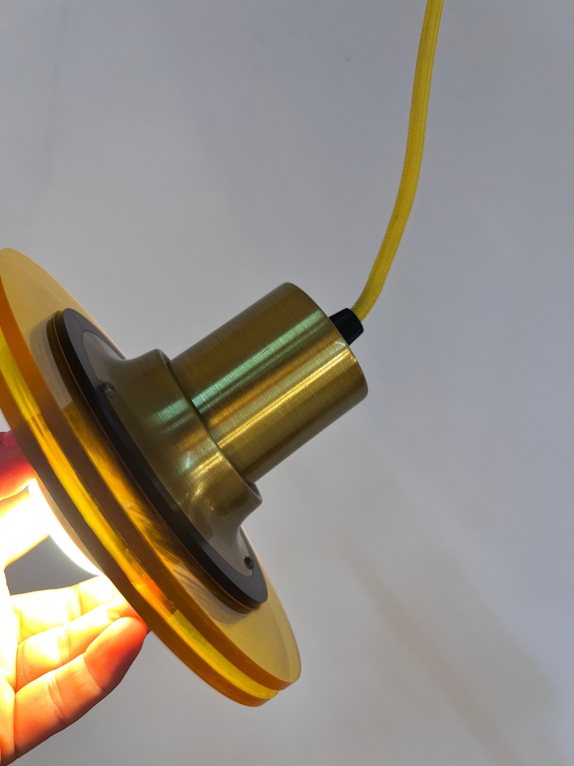 Lamellenlampe Messing Kunststoff Dänemark
