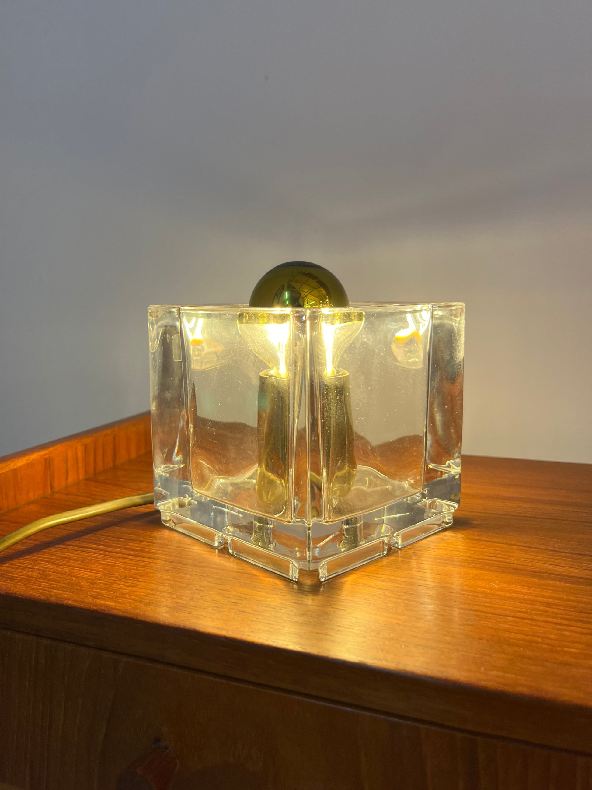 Tischlampe Ice Cube Glas von Nachtmann