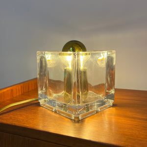 Tischlampe Ice Cube Glas von Nachtmann