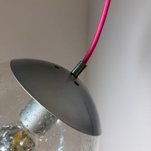 Kleine Kugellampe Strukturglas Metall