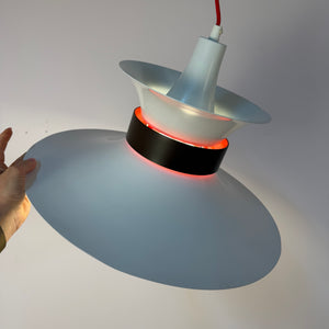 Lamellenlampe weiß schwarz von Bent Nordsted für Lyskaer Belysning