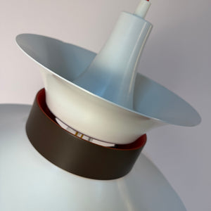 Lamellenlampe weiß schwarz von Bent Nordsted für Lyskaer Belysning