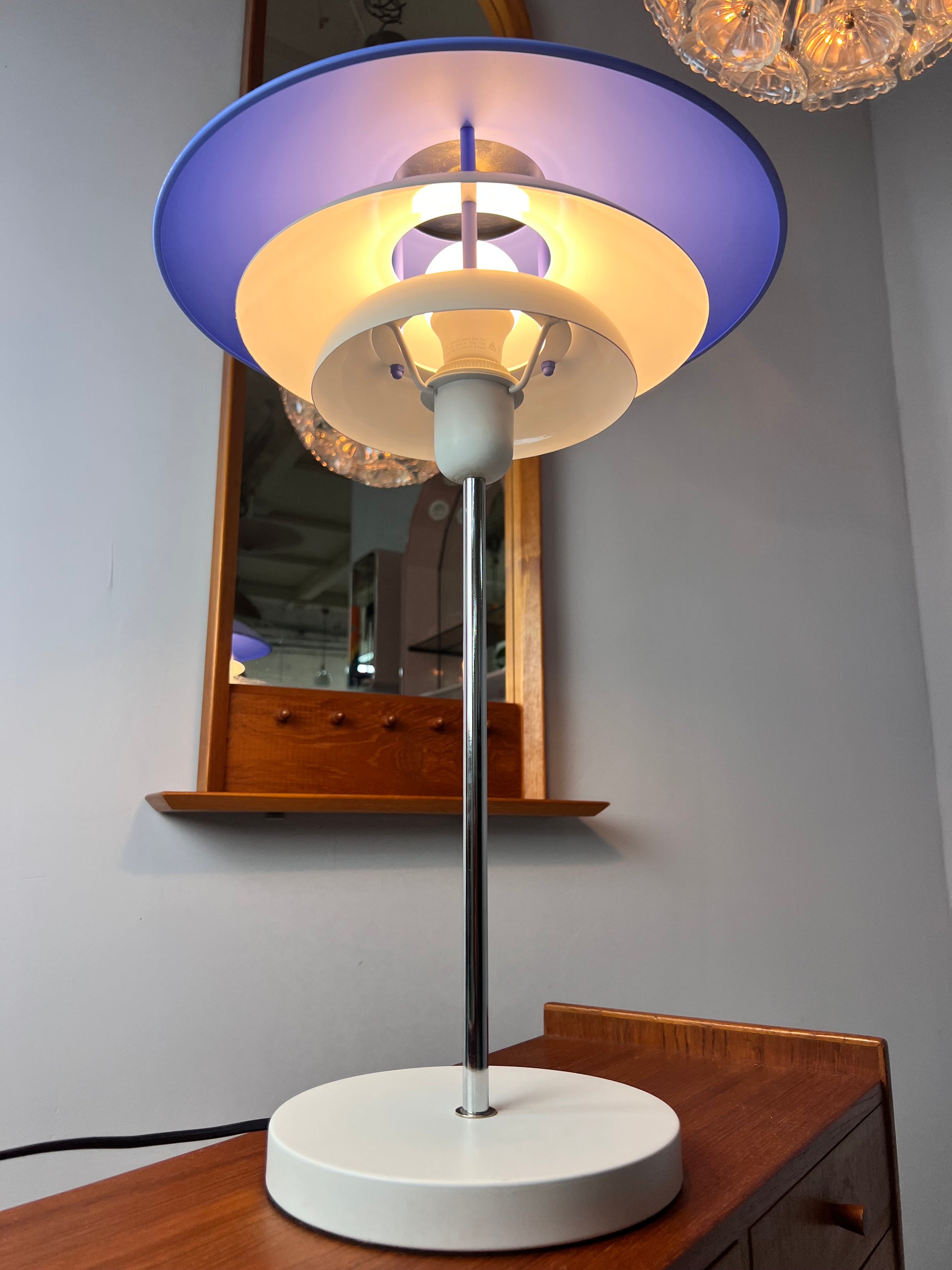 Lamellen-Tischlampe neu lackiert Dänemark
