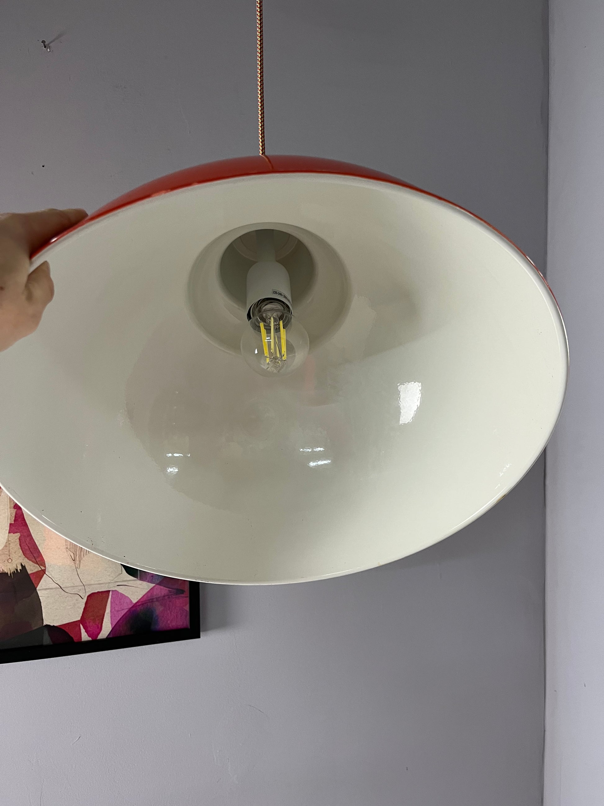 Hängelampe orange/rot aus Dänemark