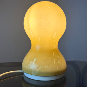 Tischlampe gelb Glas von Doria