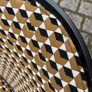 Sessel Mondi braun schwarz Chrom von Jouko Järvisalo für Inno Interior Oy - neu gepolstert