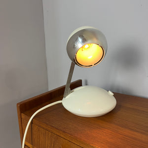 Schreibtischlampe weiß Chrom mit Teleskoparm von Eichhoff Werke