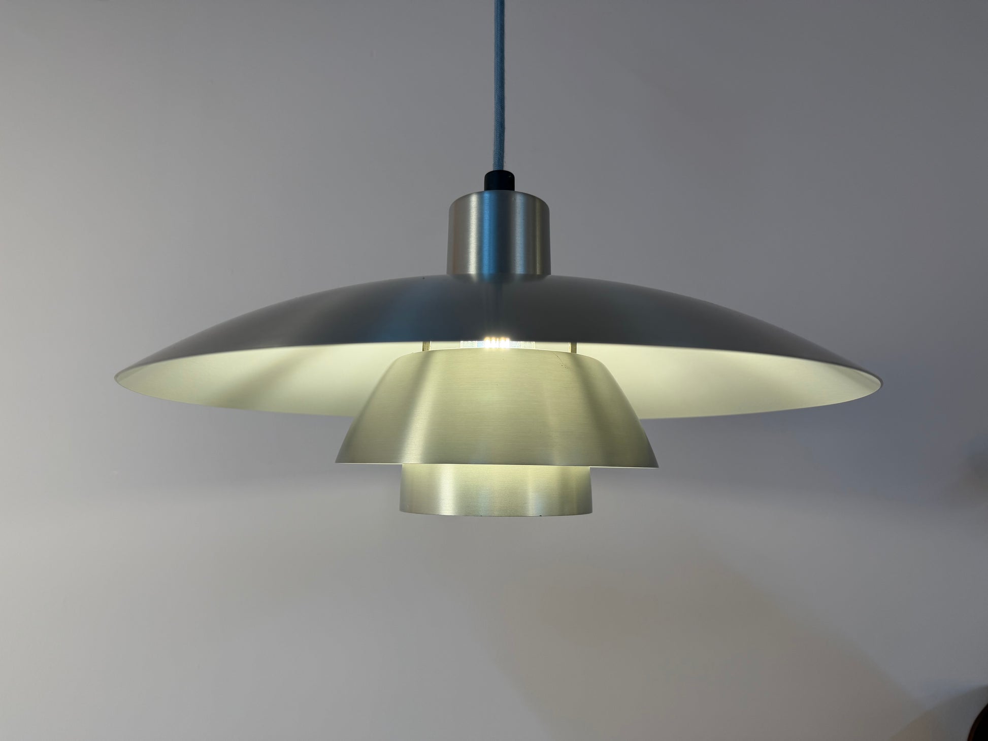 Lamellenlampe PH4/3 silber gebürstet von Poul Henningsen für Louis Poulsen