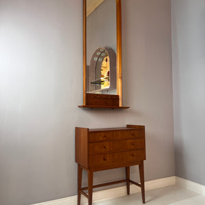 Set: Kommode mit Spiegel Teak