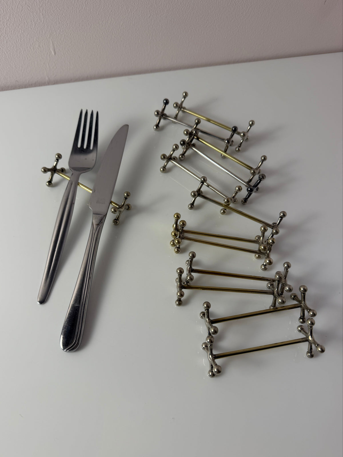 Set: 13x Besteckablage versilbert