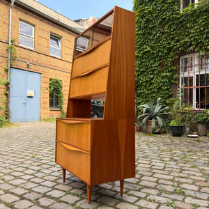 Schrank mit Klappfächern & Vitrine von VEB Möbelindustrie Halle