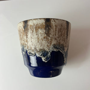 Blumentopf Fat Lava blau