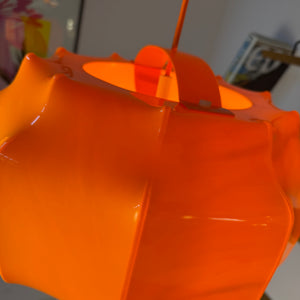 Hängelampe orange mit orangem Kabel von Ilka Plast