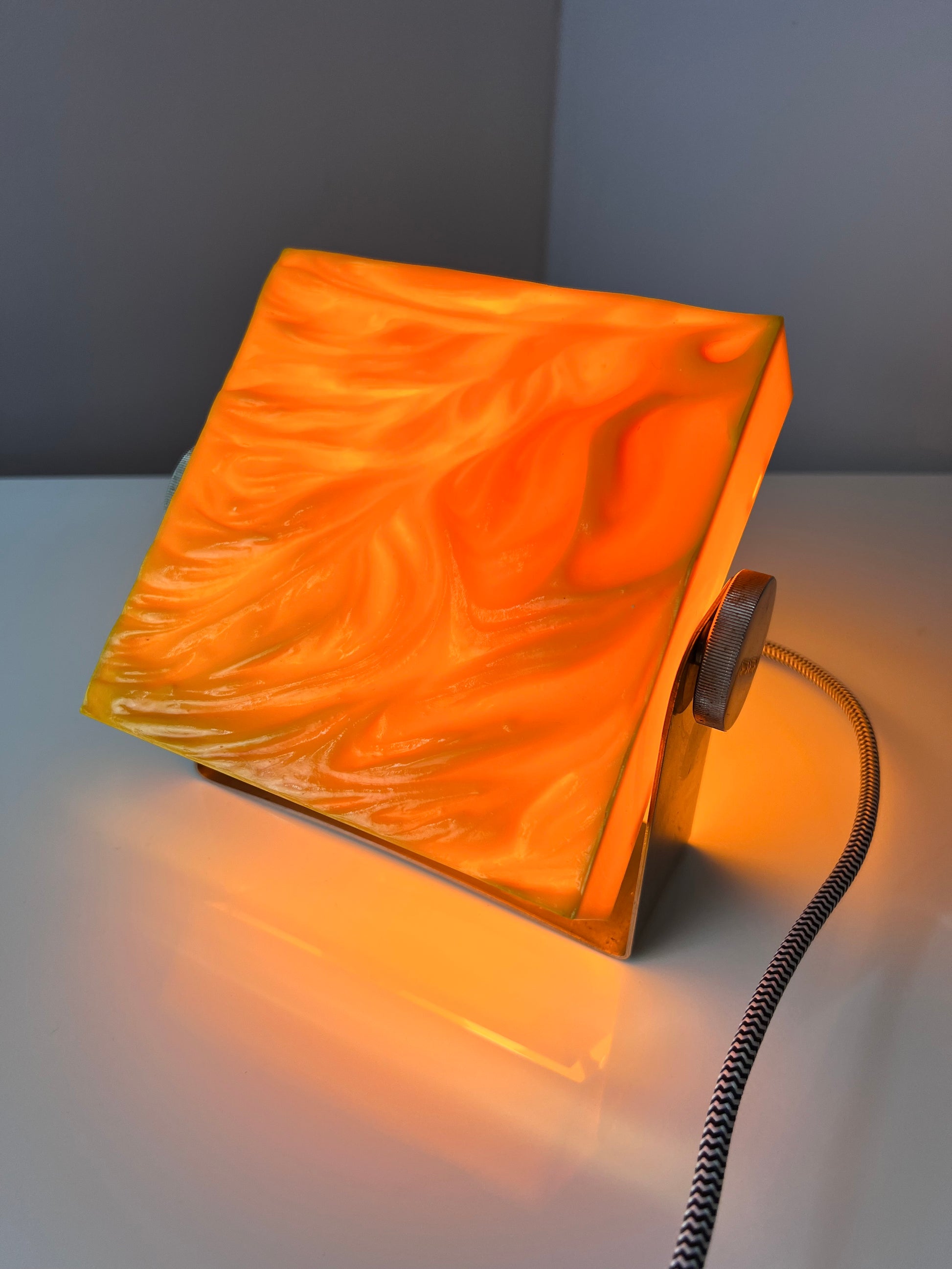 Tischlampe gelb von Uwe Mersch