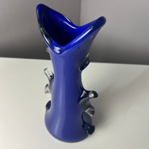 Vase Shark Fin blau Glas von HSG Tarnowiec