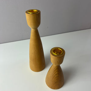 Set: 2x Kerzenständer Eiche