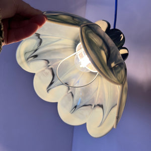 Hängelampe marmorierte Blume Kunststoff aus Dänemark