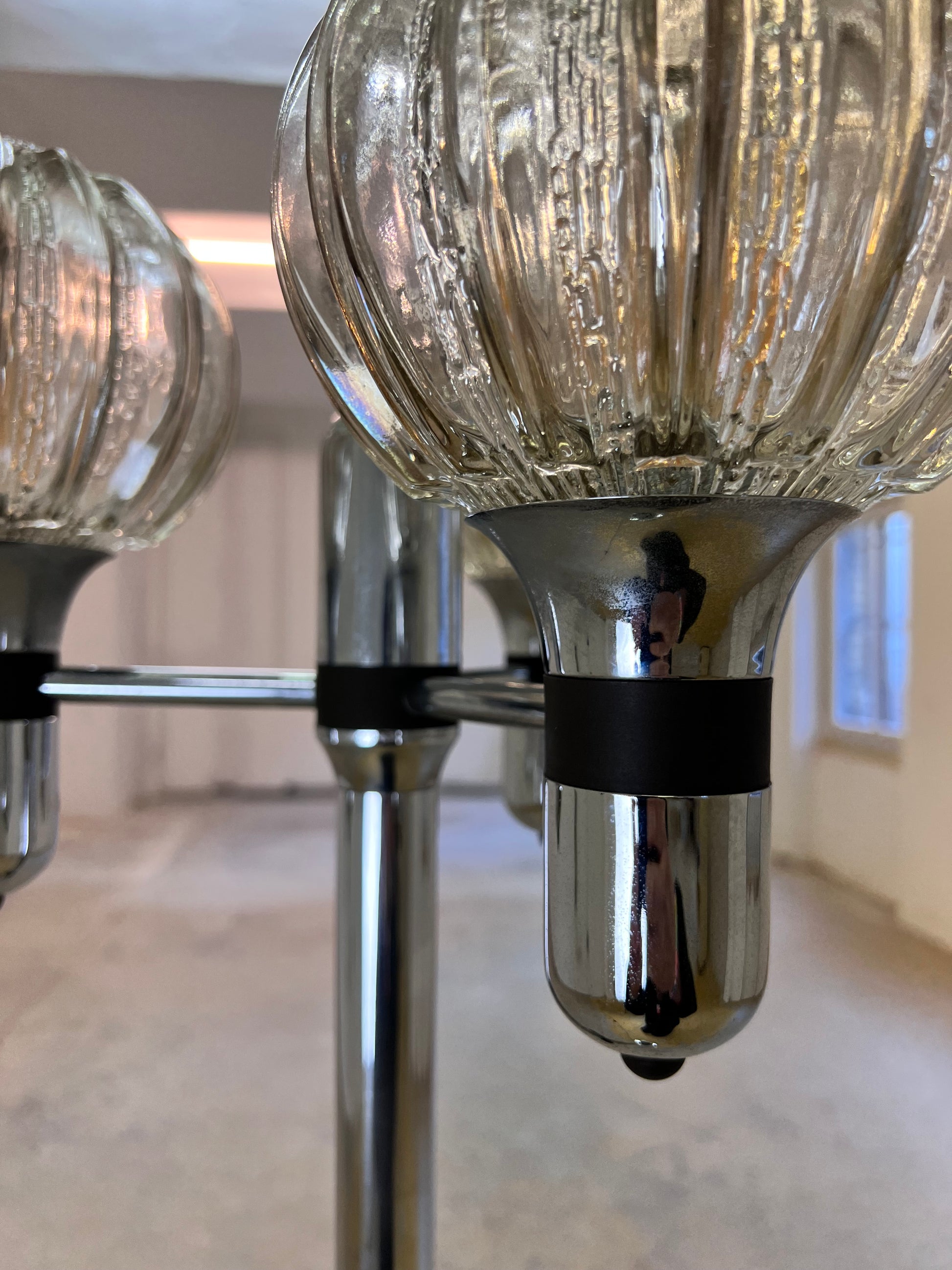 Stehlampe Chrom 70er