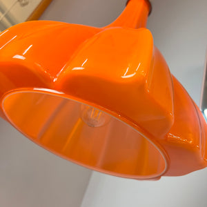 Blumenlampe orange Glas von Peill & Putzler