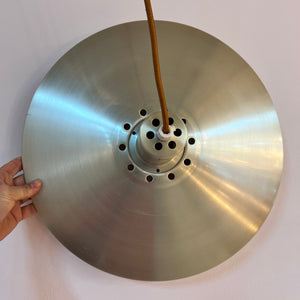 Lamellenlampe silber von Erik Jensen für Teknika