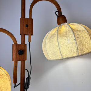 Stehlampe Teak und Seide von DOMUS