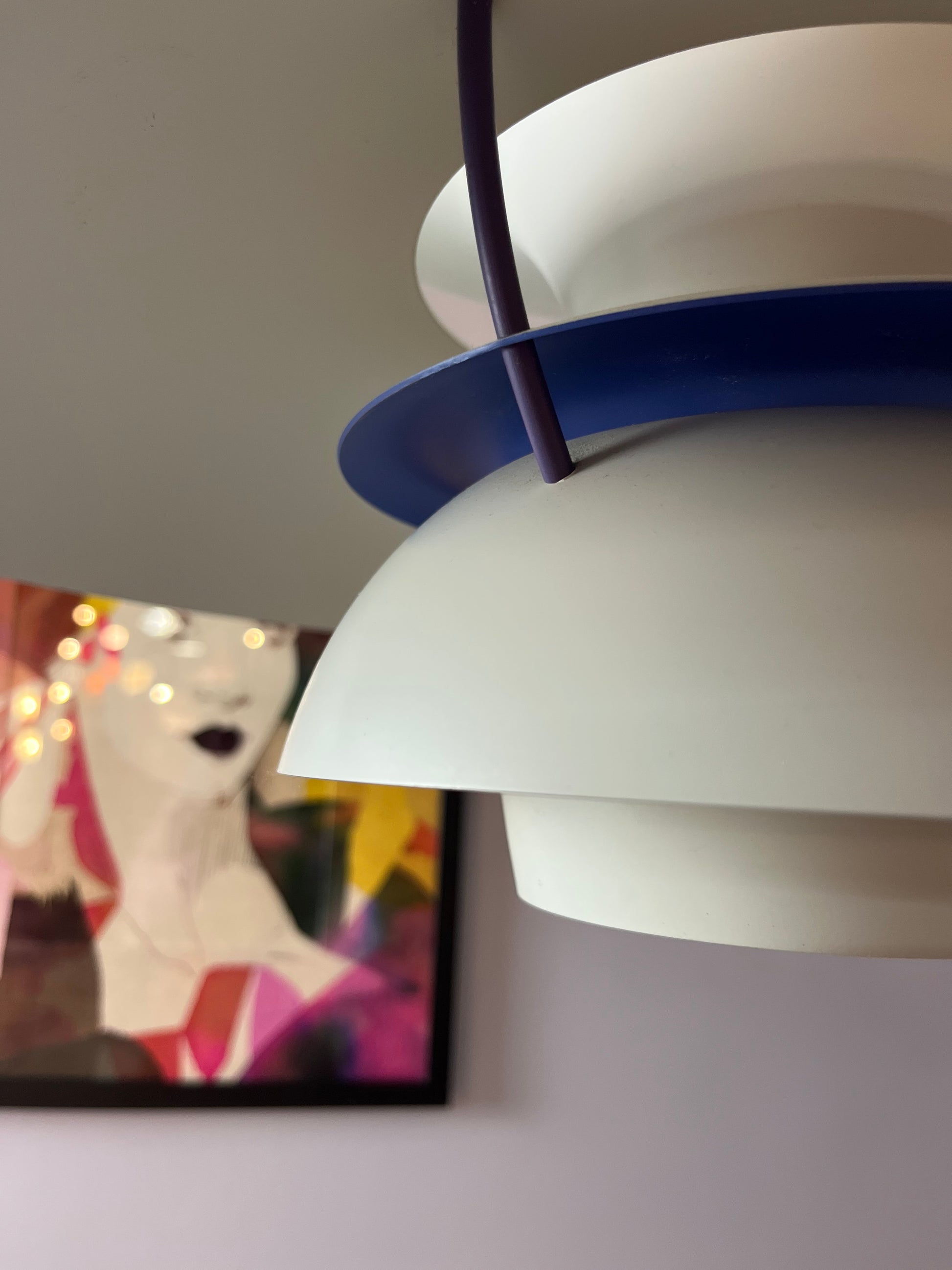 Lamellenlampe PH5 weiß von Poul Henningsen für Louis Poulsen