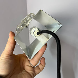 Wandlampe Eisglas & Messing