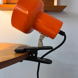 Klemmlampe orange 70er