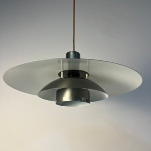 Große Lamellenlampe Leto silber kupfer von Top Lamper